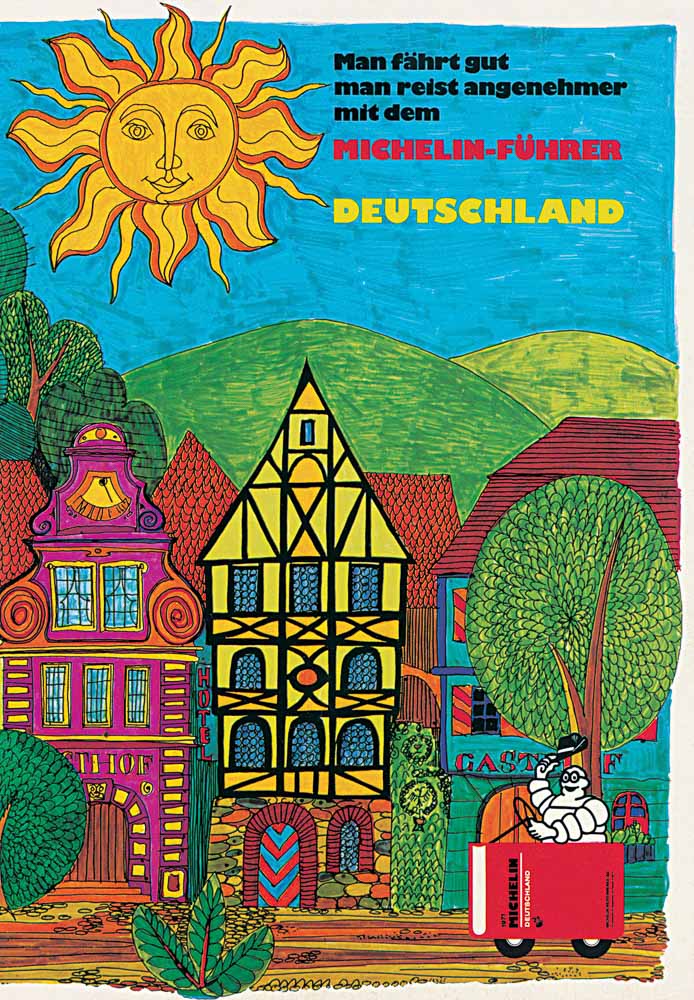 Plakat zum MICHELIN-Führer Deutschland 1971